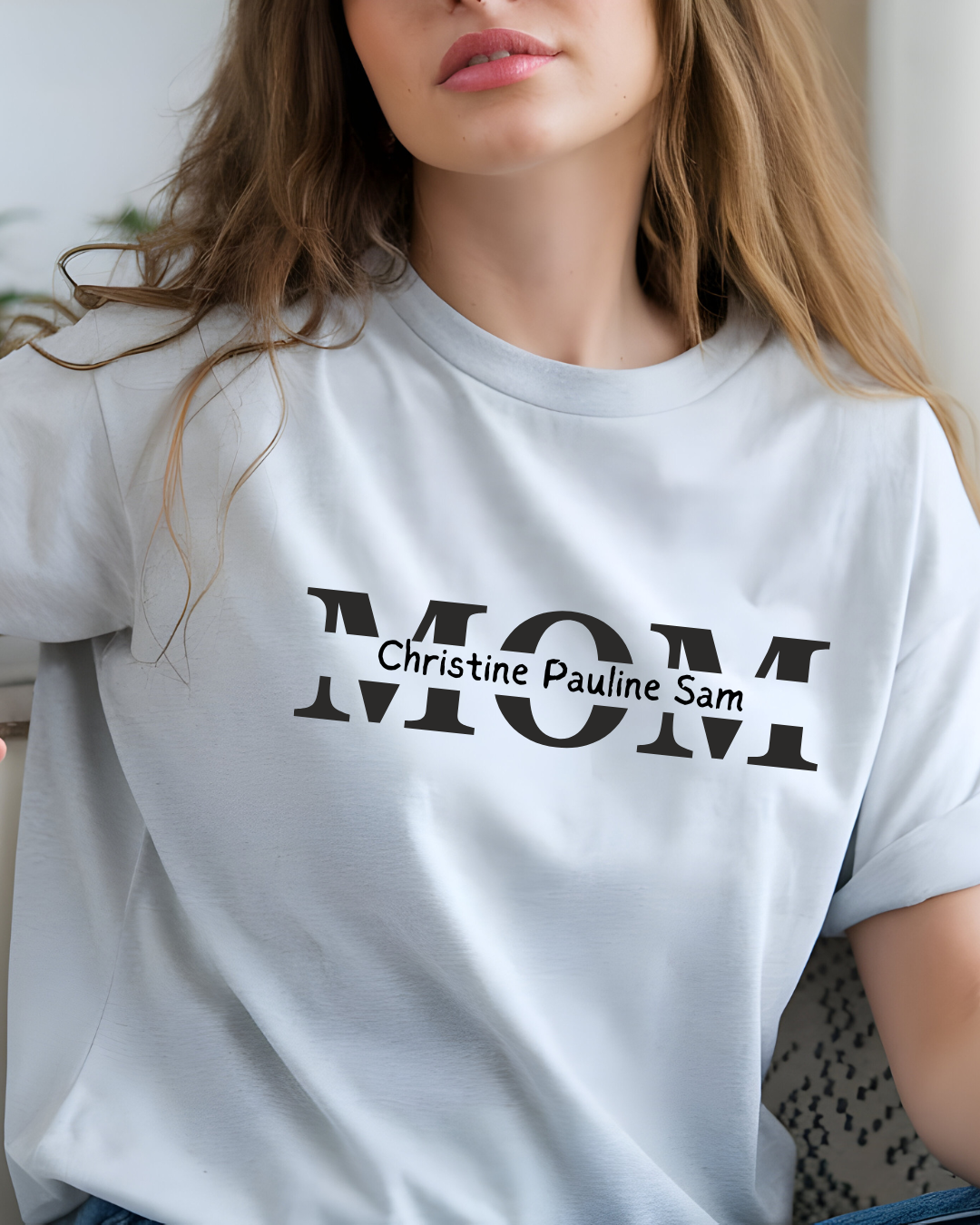 ๐ Custom Kids Name MOM T-Shirt ๐