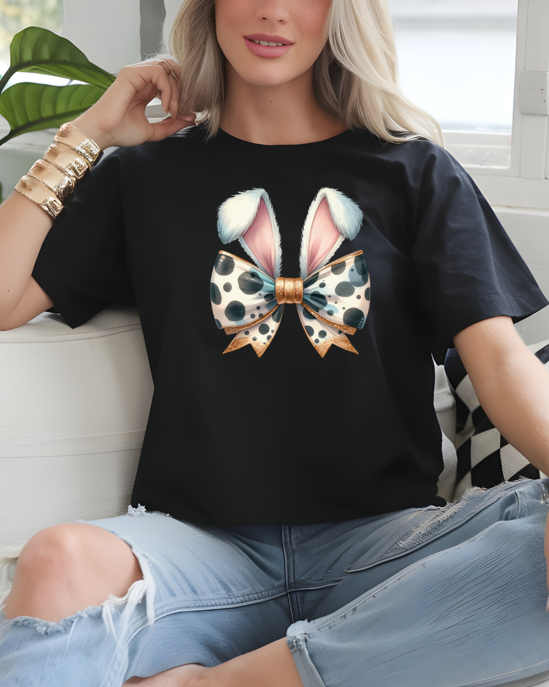 Bow Easter T-Shirt 🐰🌸