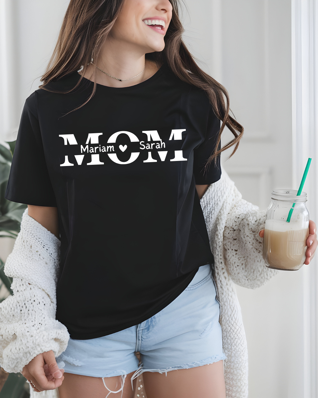 ๐ Custom Kids Name MOM T-Shirt ๐