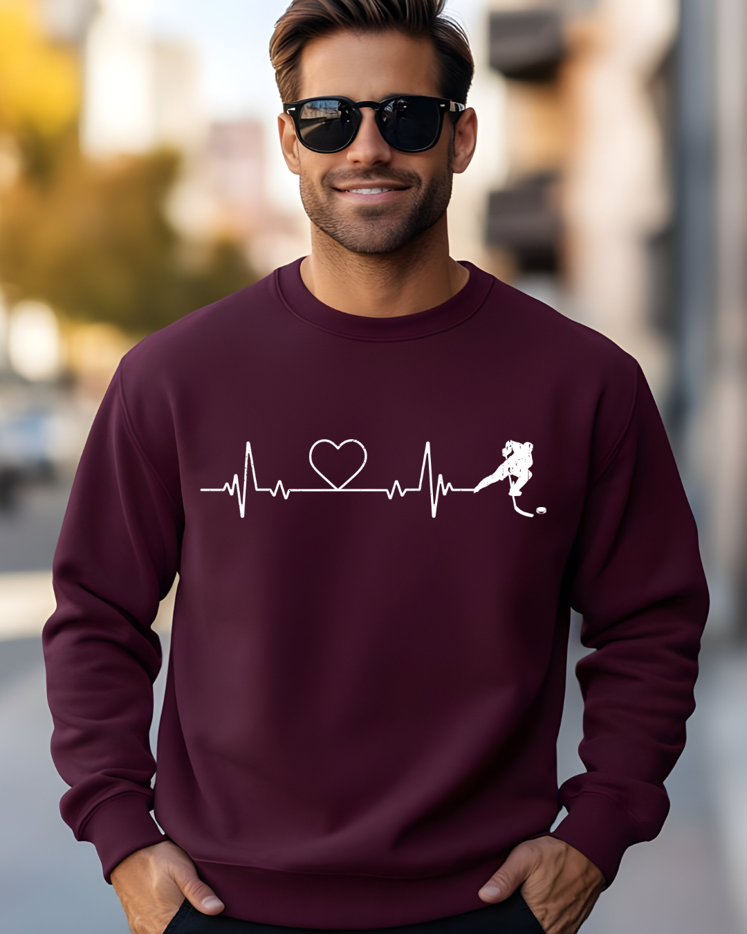 Hockey Heartbeat Unisex Sweatshirt