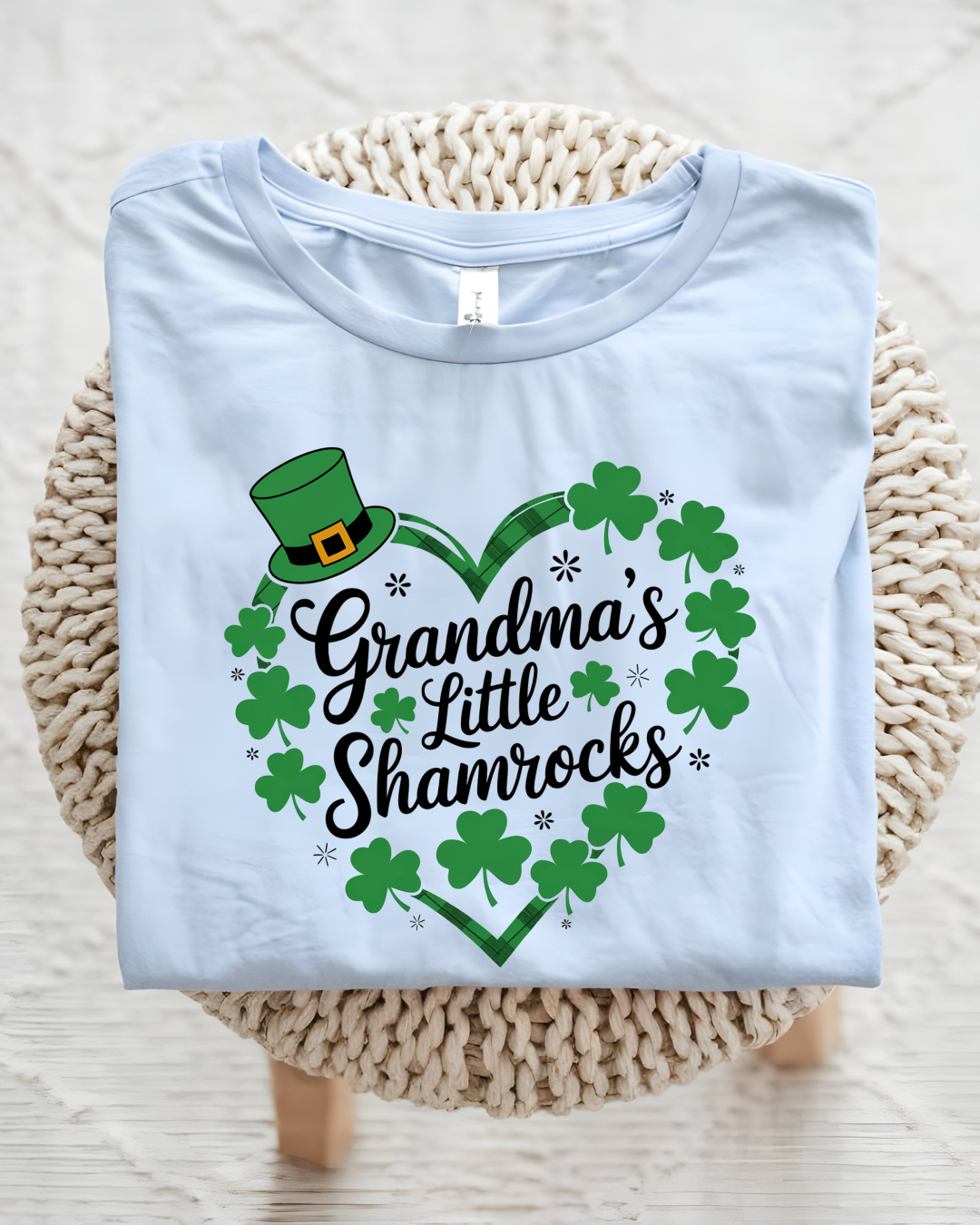 Personalized Grandma's Little Shamrocks T-shirt 🍀