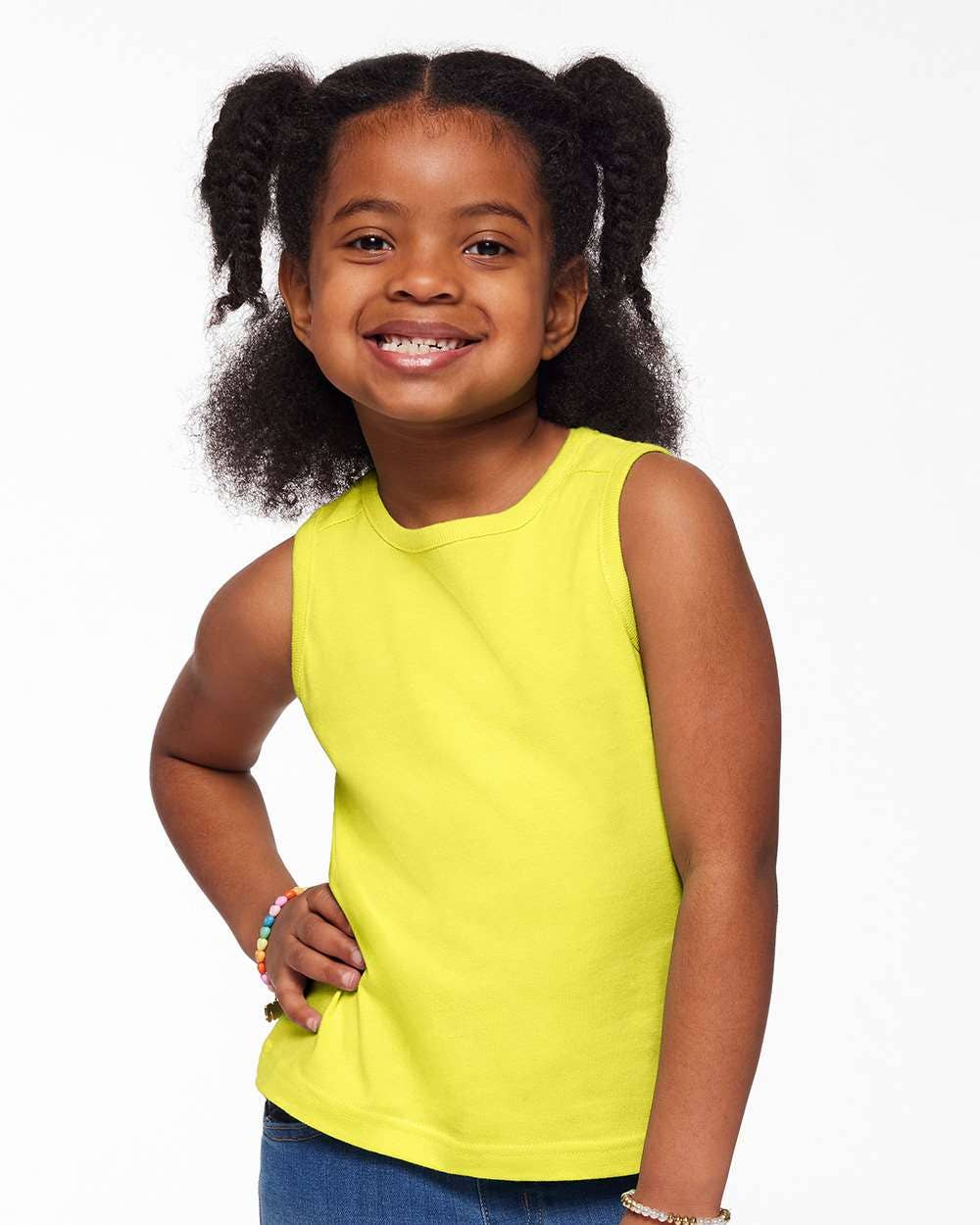 Rabbit Skins Toddler Fine Jersey Tank Top Soft Cotton Sleeve