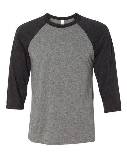 BELLA + CANVAS Unisex 3/4 Sleeve Baseball Tee – Lightweight