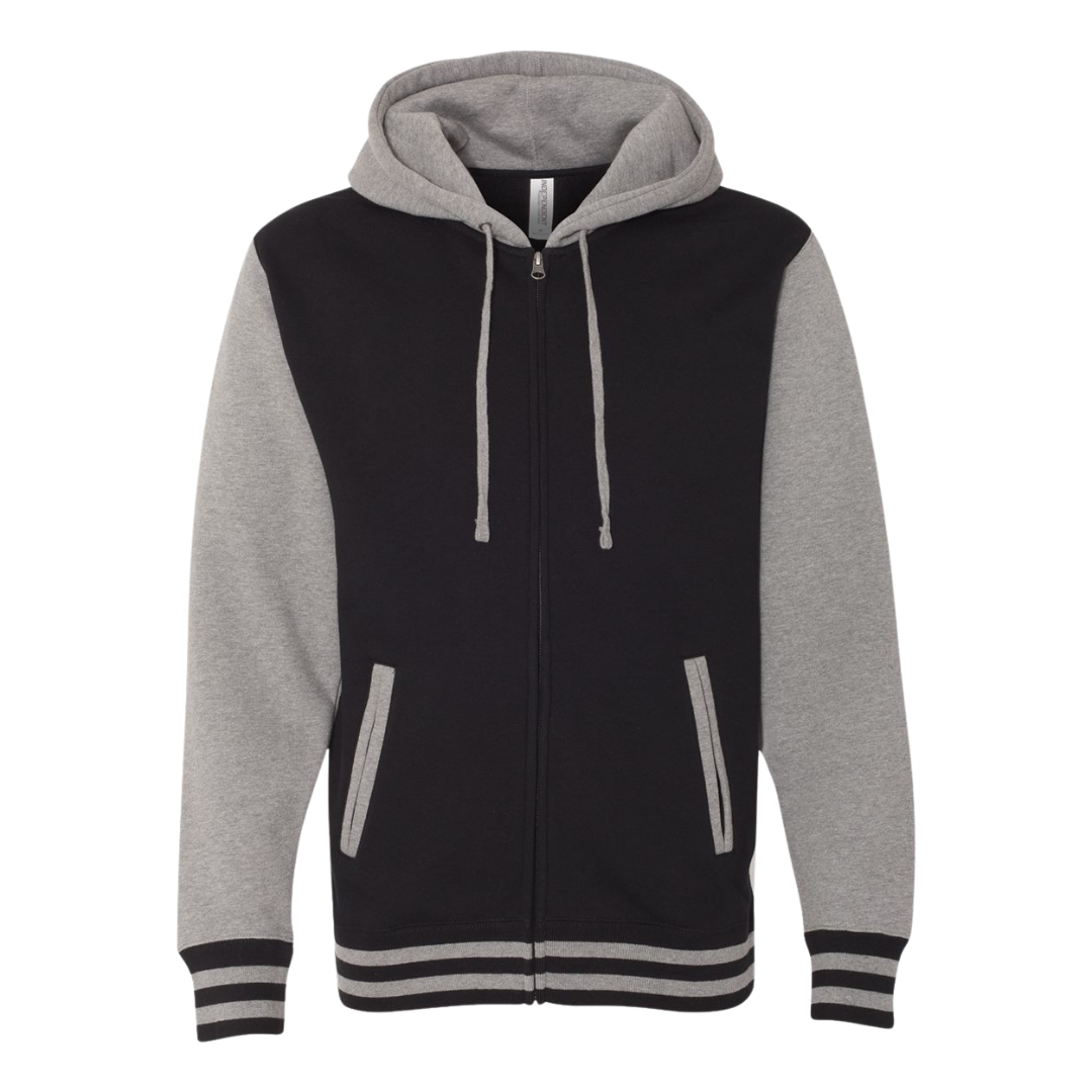 Heavyweight Varsity Full-Zip Hoodie | Unisex Slim Fit
