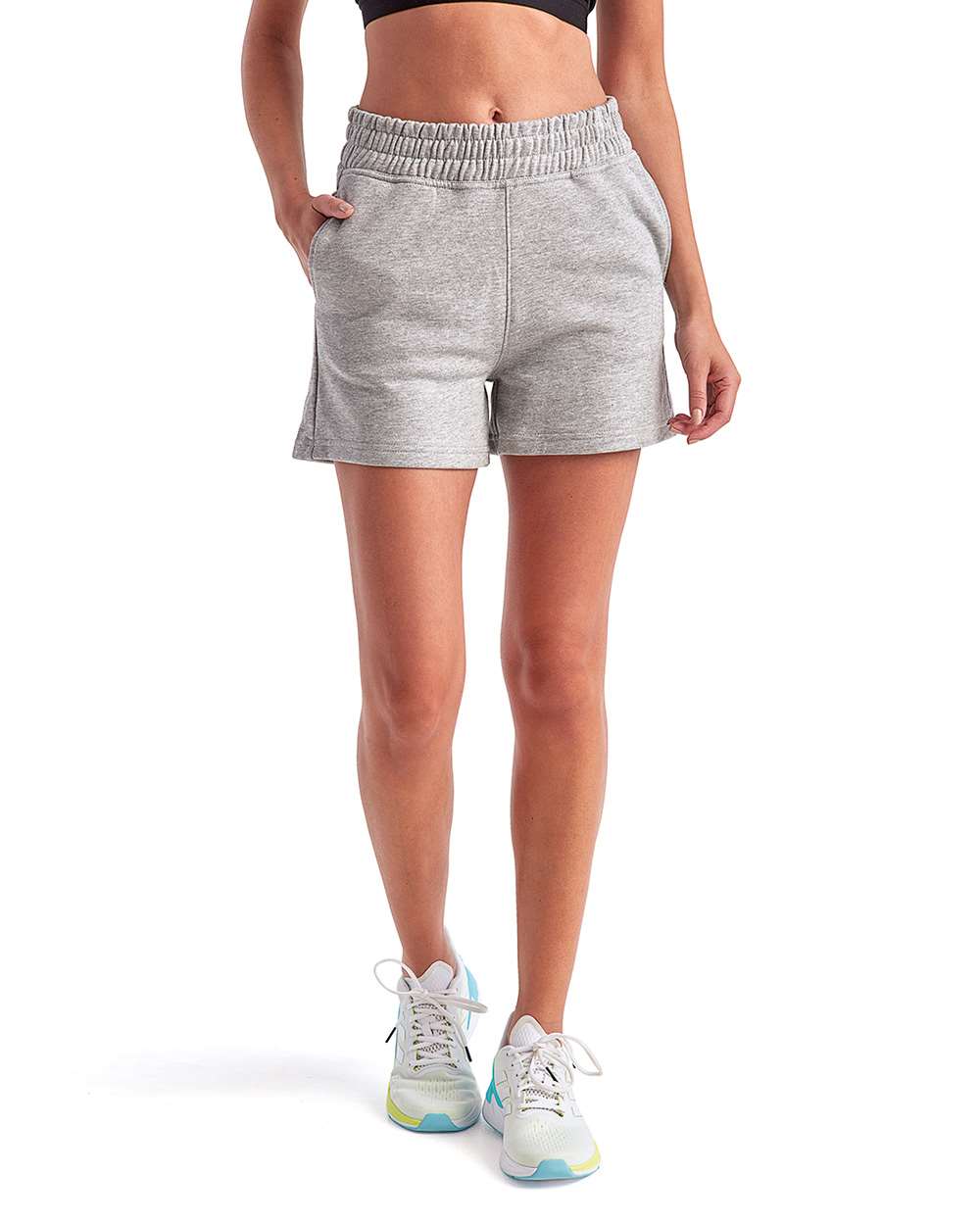 Women’s High-Waist Jogger Shorts with Pockets
