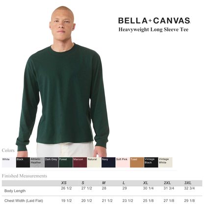 BELLA + CANVAS Heavyweight Long Sleeve Tee Relaxed Fit