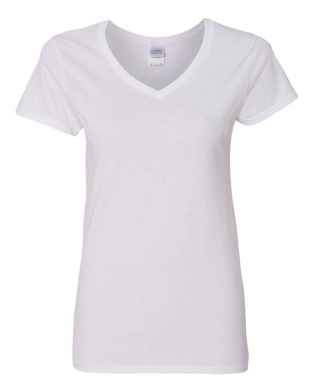Gildan 5V00L Women’s Heavy Cotton Semi-Fitted V-Neck T-Shirt
