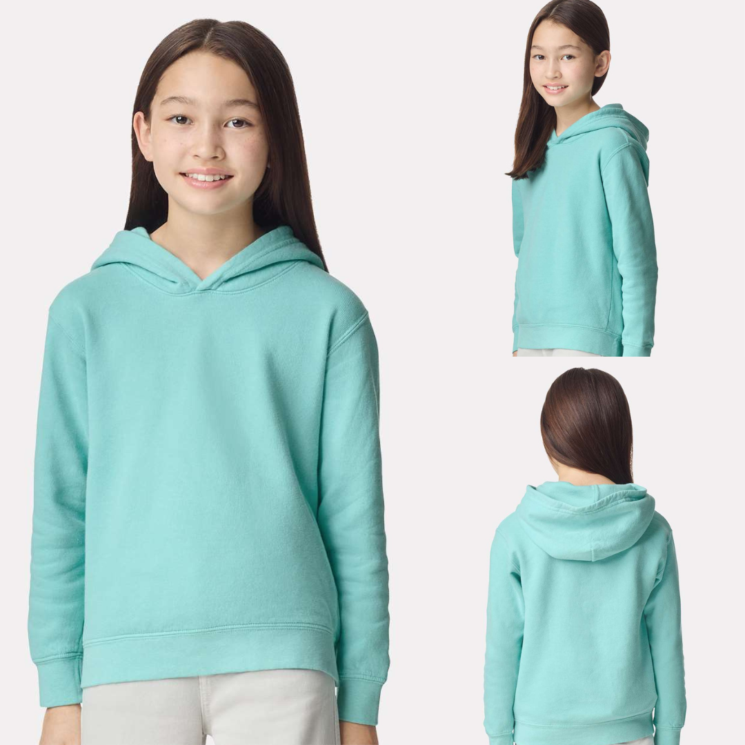 Kids Lightweight Fleece Hoodie Soft Ring-Spun Cotton Comfort