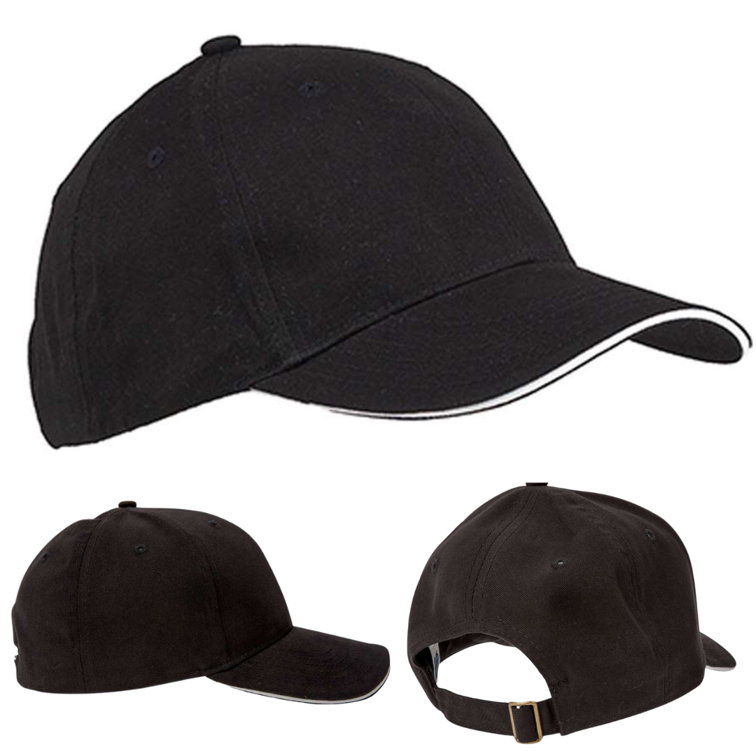 Brushed Twill Cotton Sandwich Cap – Adjustable Fit