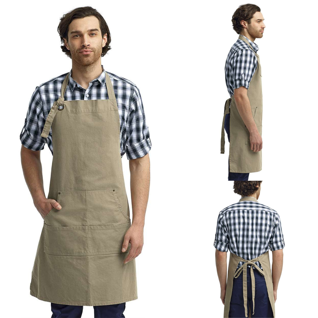 Artisan Heavy Cotton Apron – Adjustable Neck and Multi-Pocke