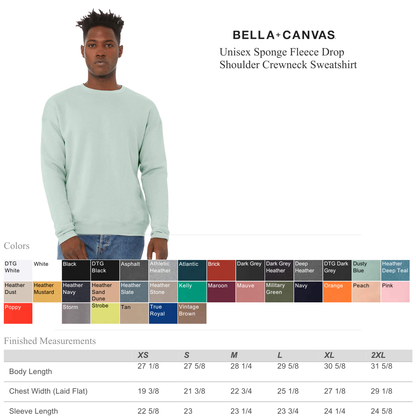 BELLA+CANVAS Unisex Sponge Fleece Drop Shoulder Sweatshirt