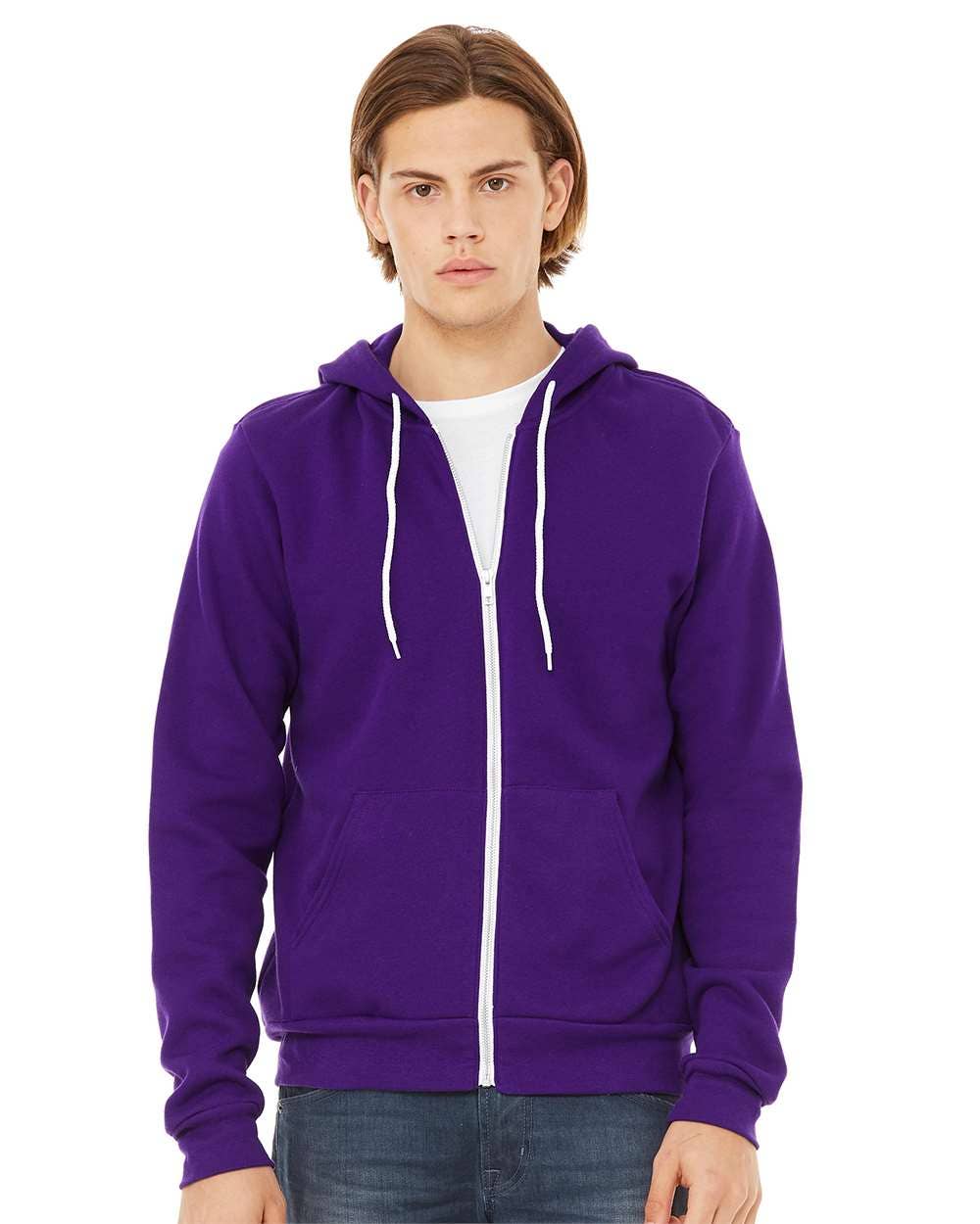 Unisex Sponge Fleece Full-Zip Hoodie | Comfort Soft Cotton