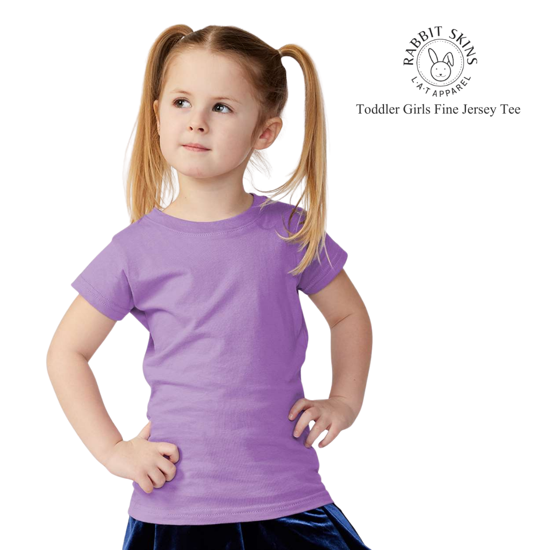 Toddler Girls Fine Jersey T-Shirt Soft Cotton Tee 2T–5/6
