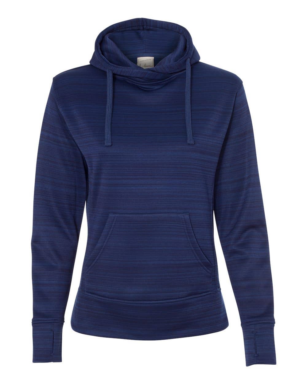Women’s Performance Fleece Hoodie | Soft Striped Pullover wi
