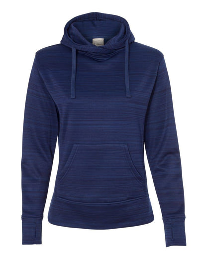 Women’s Performance Fleece Hoodie | Soft Striped Pullover wi