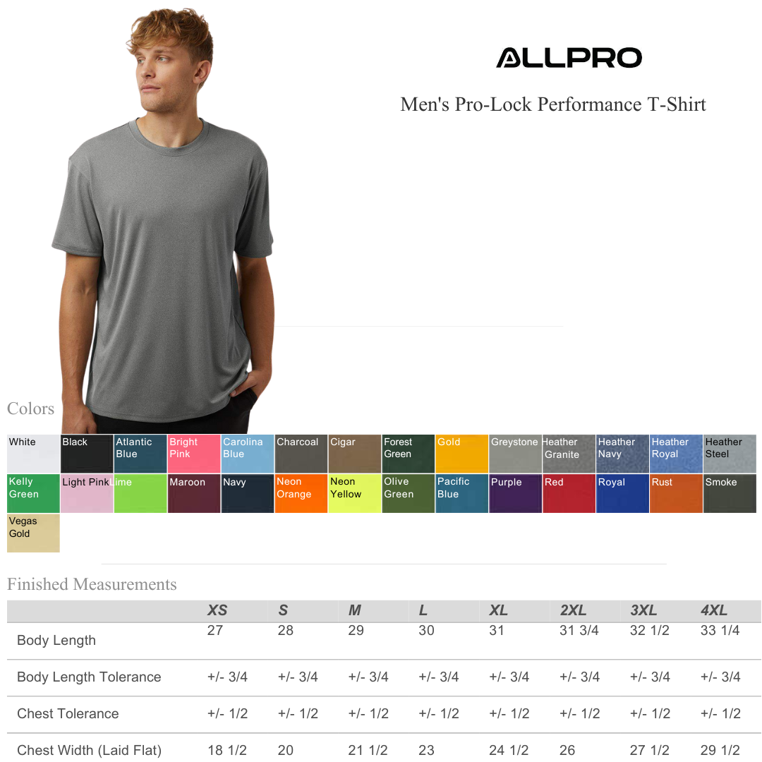 Men’s Performance T-Shirt | AllPro Active Wear XS–4XL