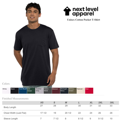 Unisex Cotton Pocket T-Shirt – Soft Combed Ring-Spun Tee