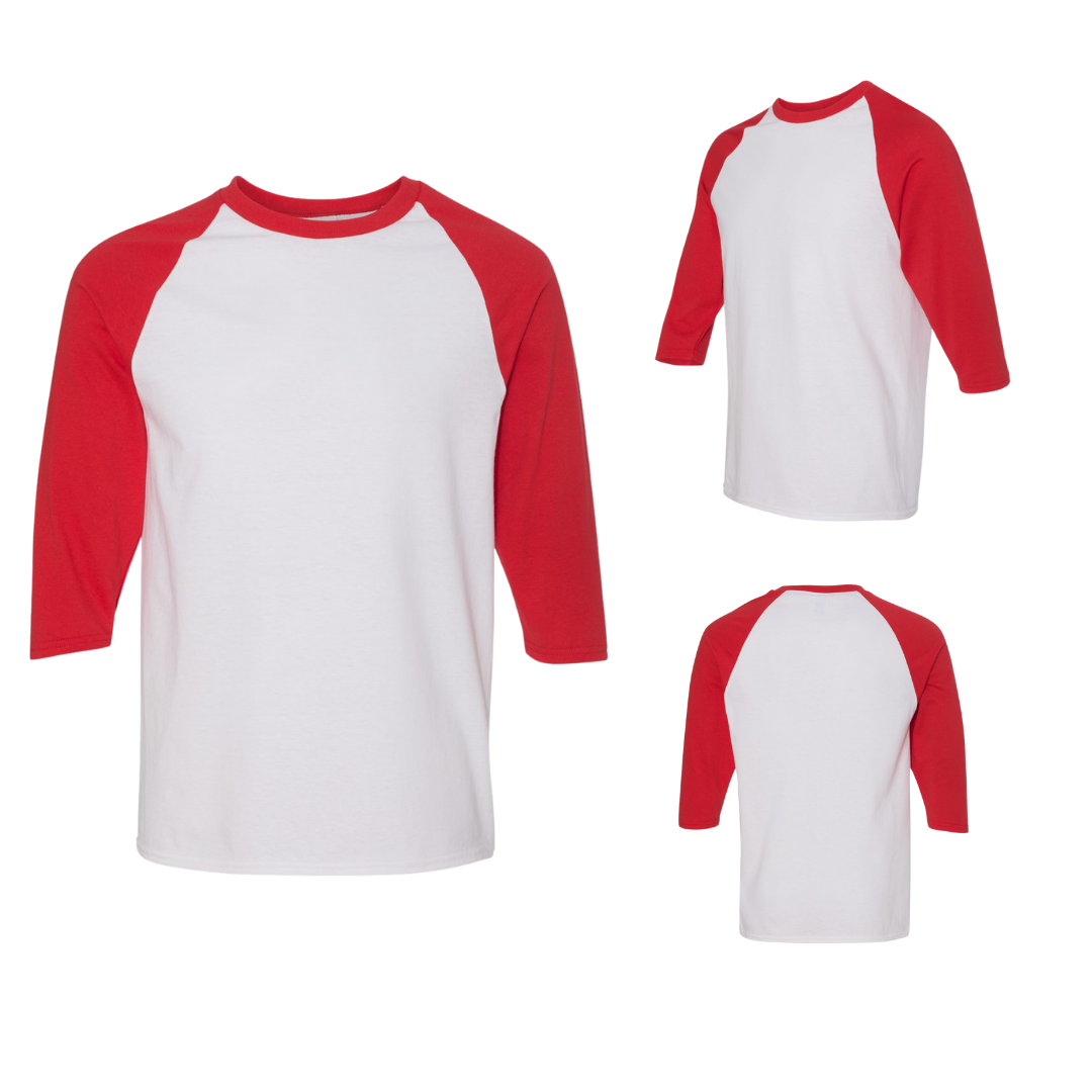 Unisex 3/4 Sleeve Raglan T-Shirt – Heavy Cotton Classic Fit