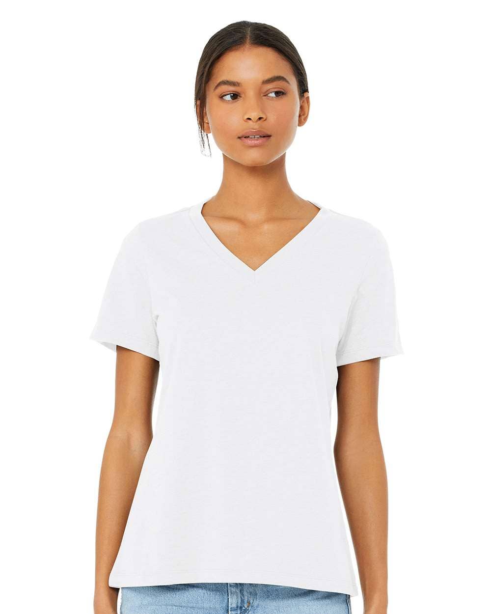 Bella+Canvas Women’s Heather CVC V-Neck Tee