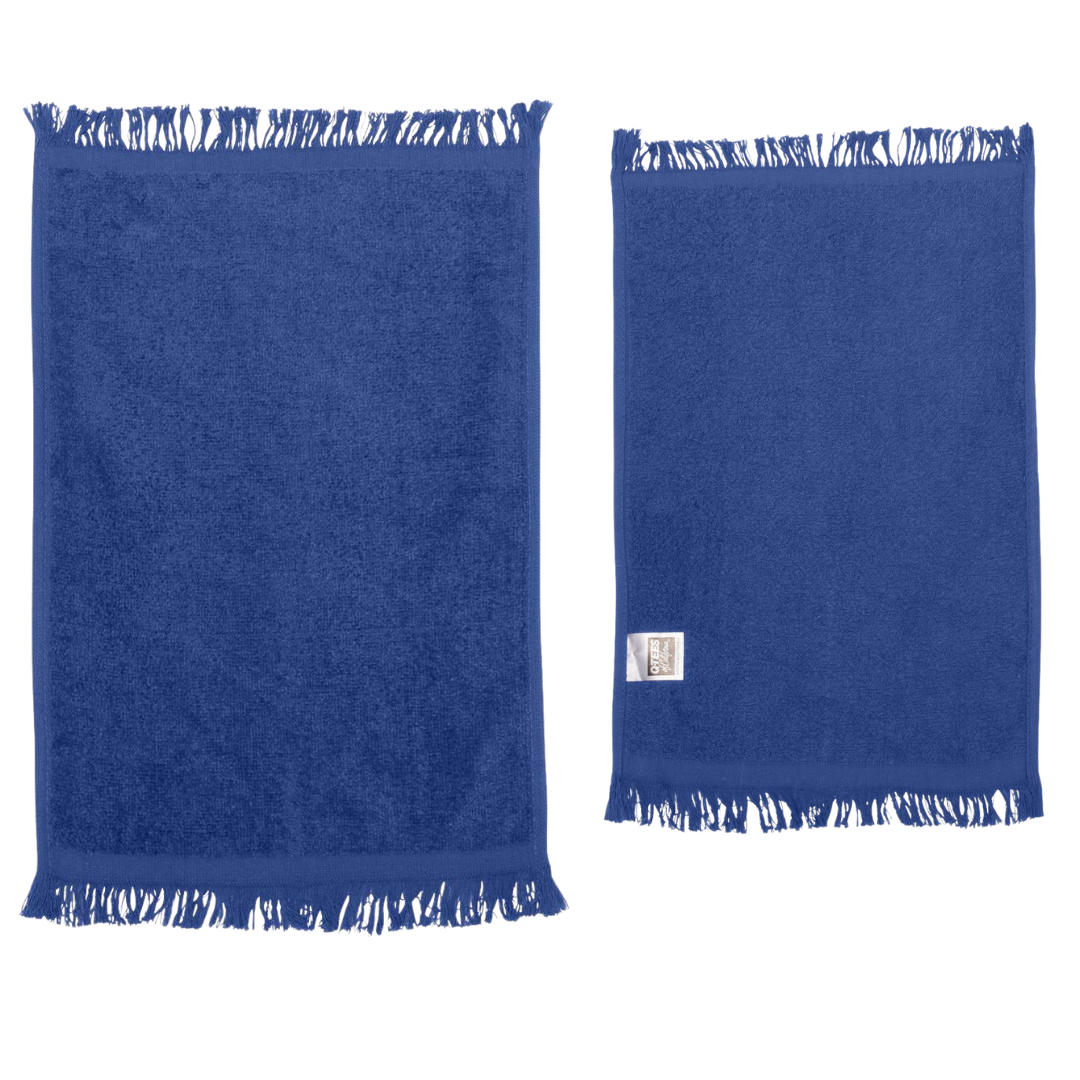 Q-Tees Fringed Fingertip Towel – 11” x 18” Cotton Towel