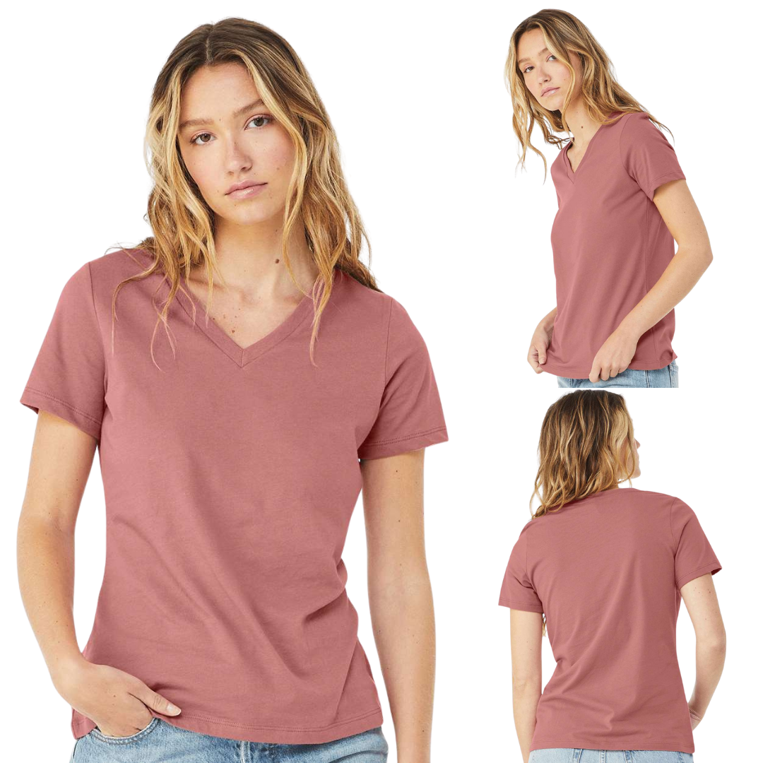 BELLA + CANVAS Women’s Relaxed V-Neck Tee – Lightweight Tee