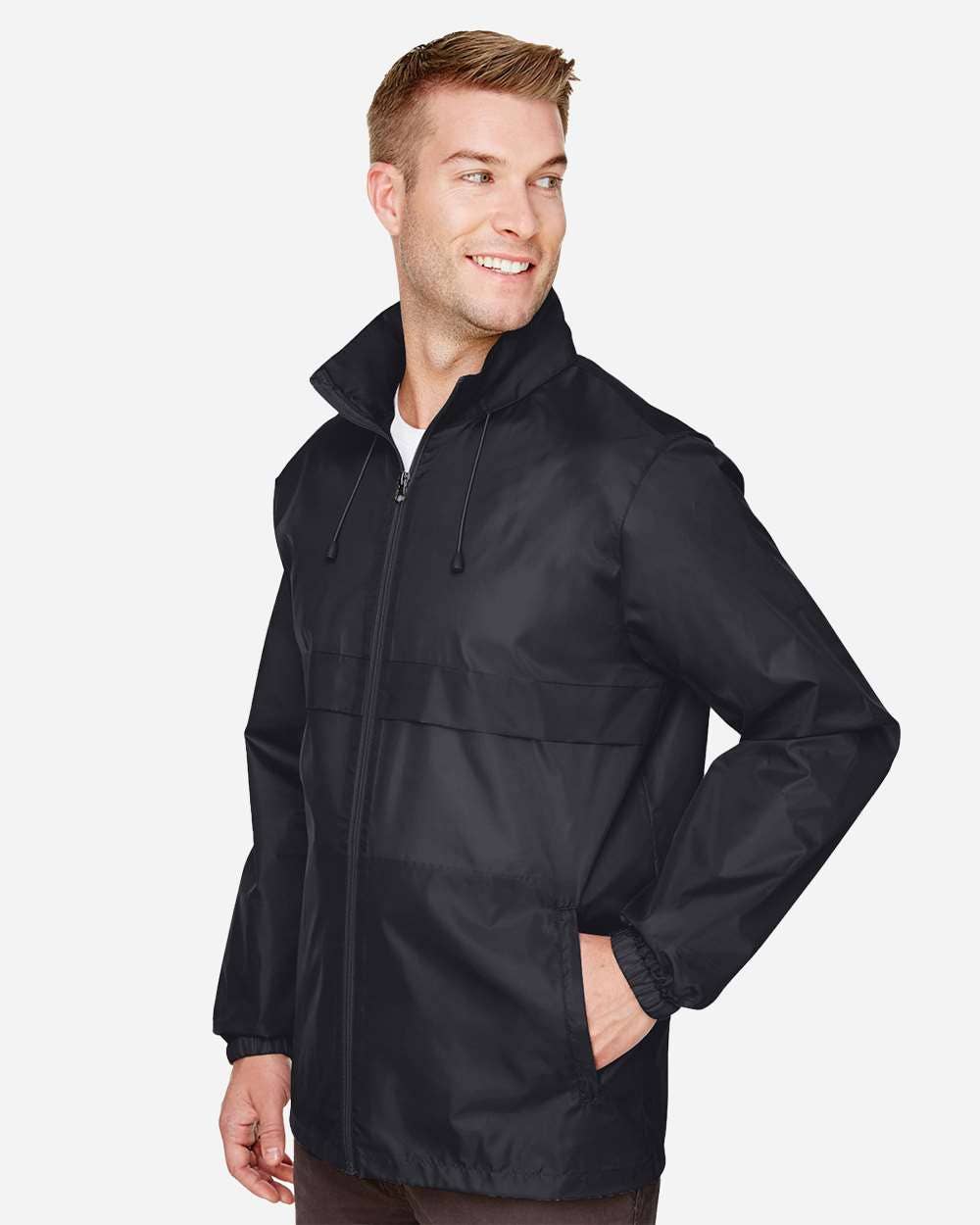Unisex Lightweight Hooded Windbreaker Jacket Water-Resistant