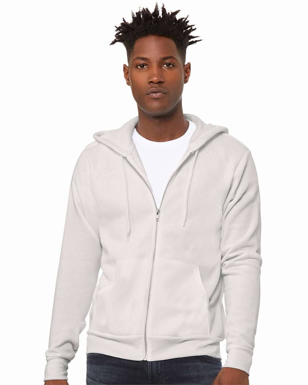 Unisex Sponge Fleece Full-Zip Hoodie | Comfort Soft Cotton