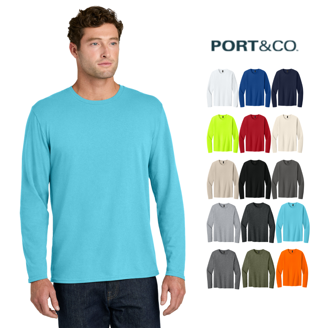 Lightweight Cotton Long Sleeve Tee for Brands Teams & Events