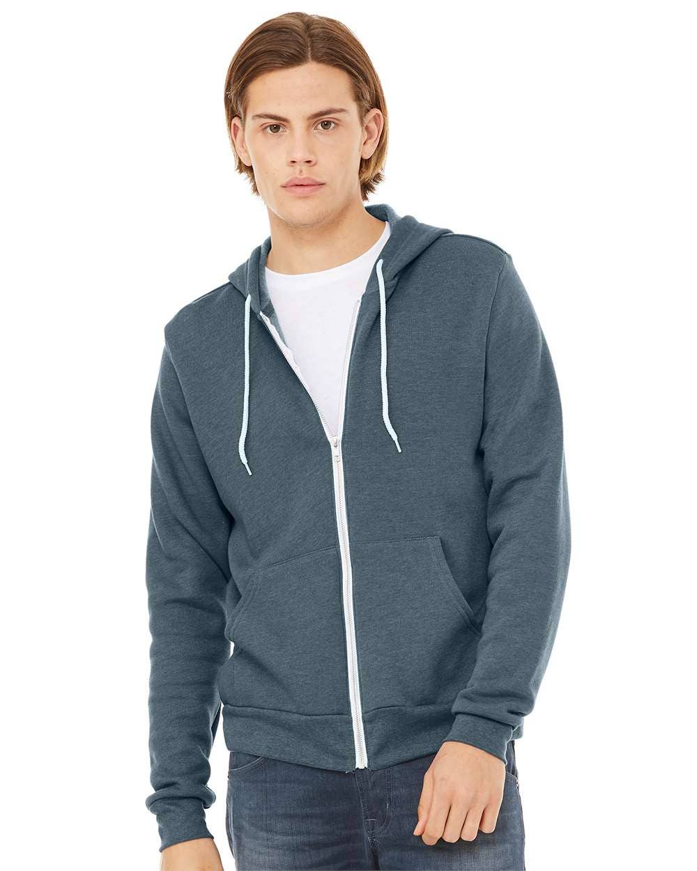 Unisex Sponge Fleece Full-Zip Hoodie | Comfort Soft Cotton