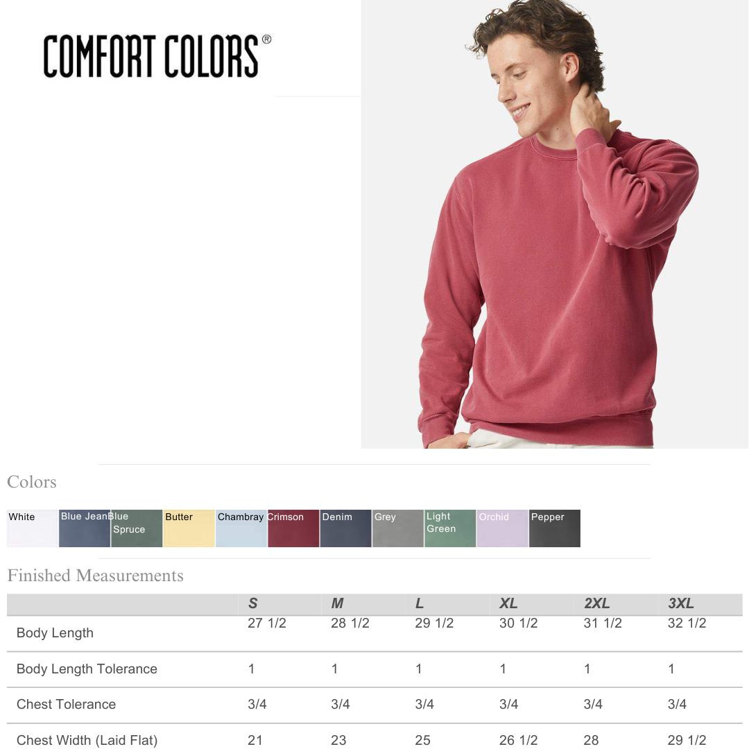 Comfort Colors Ring-Spun Cotton Blank Sweatshirt
