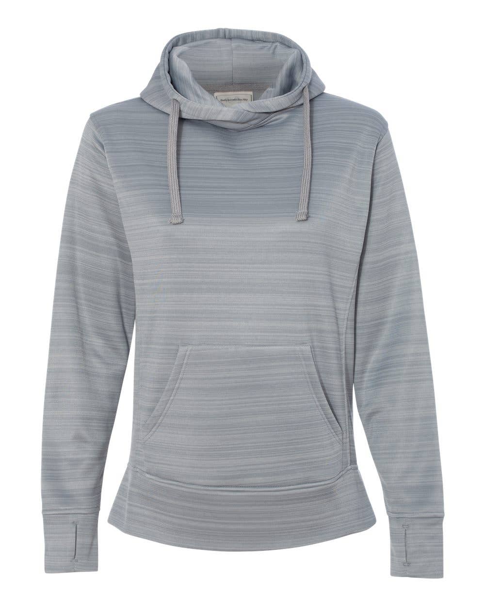 Women’s Performance Fleece Hoodie | Soft Striped Pullover wi
