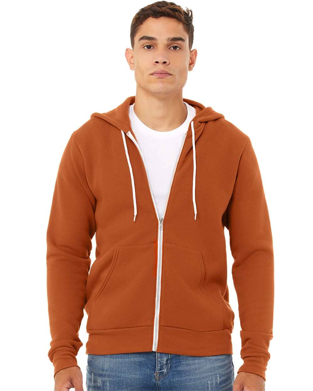 Unisex Sponge Fleece Full-Zip Hoodie | Comfort Soft Cotton