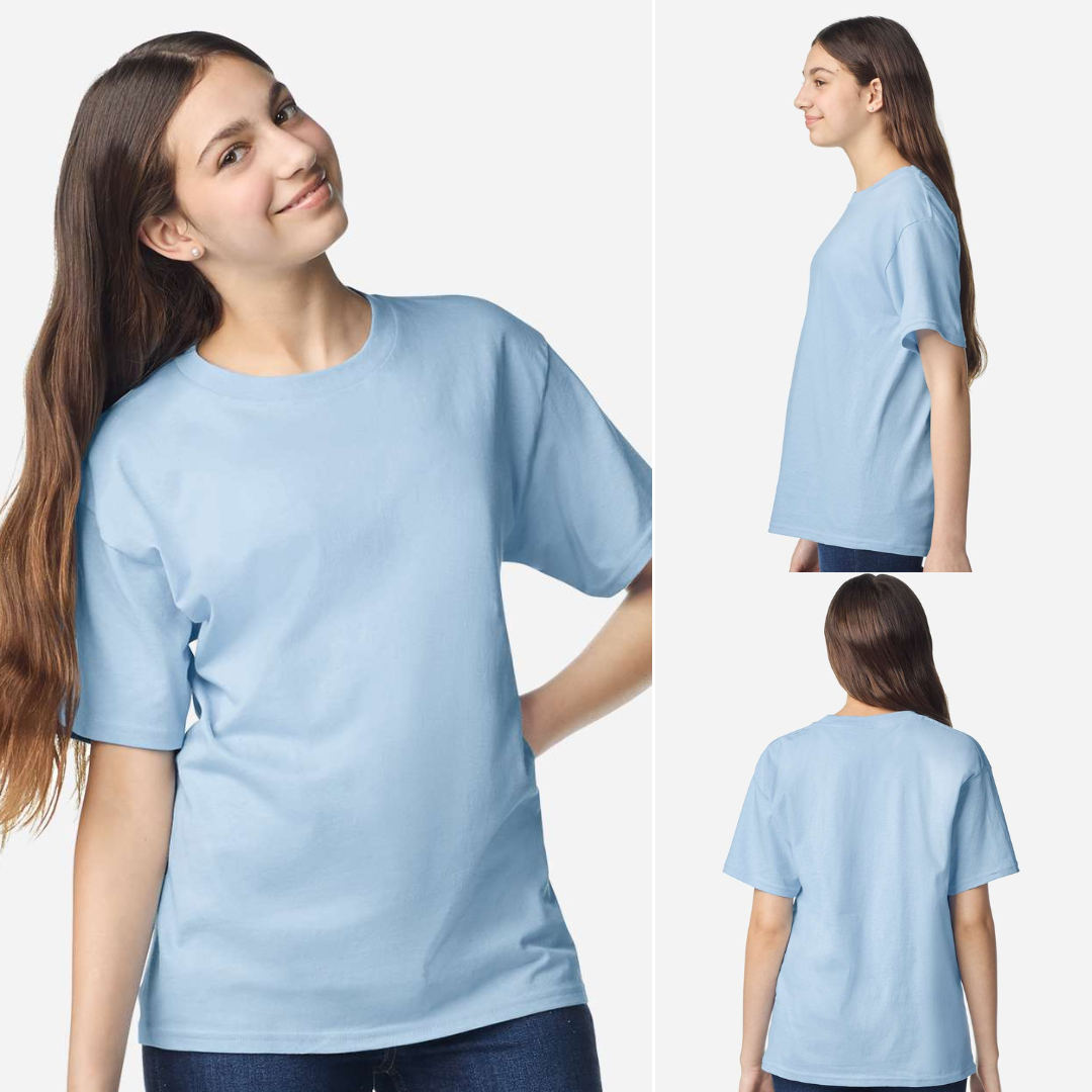 Youth Unisex Cotton T-Shirt – Soft Blank Kids Tee