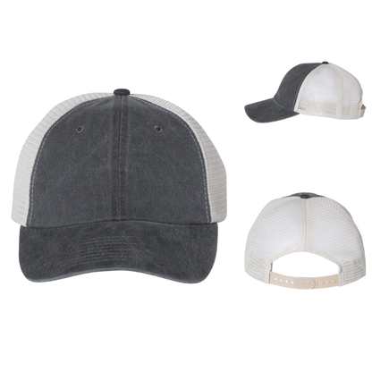 Vintage Style Pigment-Dyed Trucker Hat – Adjustable Fit
