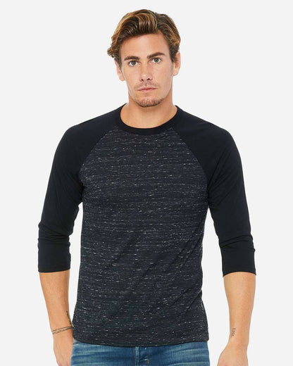 BELLA + CANVAS Unisex 3/4 Sleeve Baseball Tee – Lightweight