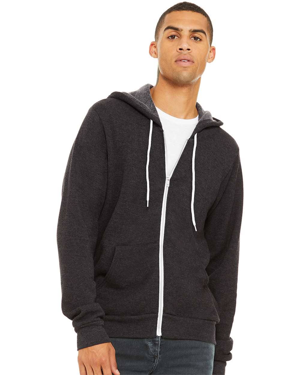 Unisex Sponge Fleece Full-Zip Hoodie | Comfort Soft Cotton