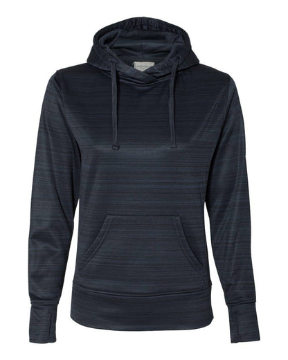 Women’s Performance Fleece Hoodie | Soft Striped Pullover wi