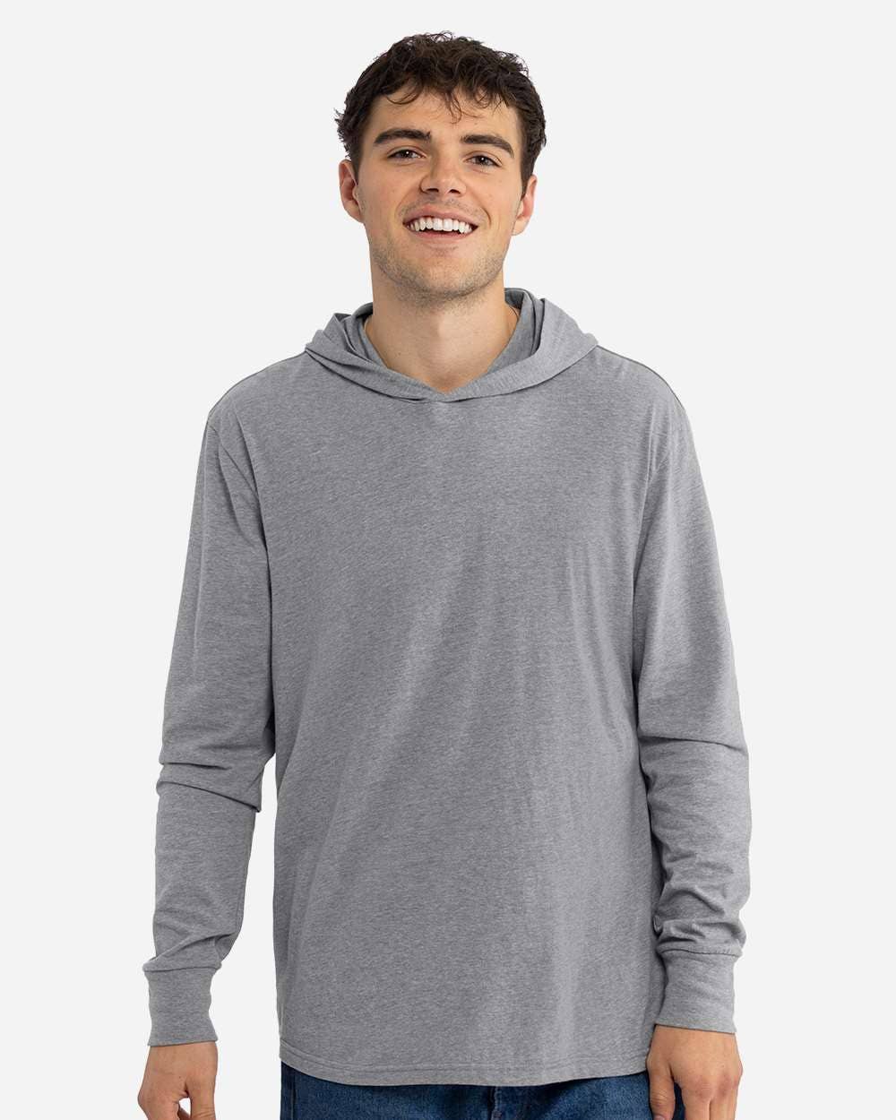 Next Level Unisex Lightweight Hooded Long Sleeve T-Shirt