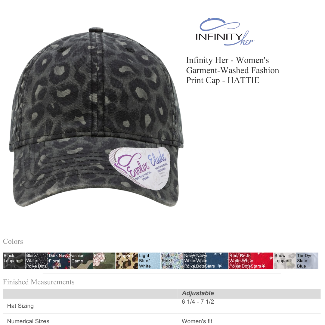 Women’s Vintage-Style Washed Print Baseball Cap | Adjustable