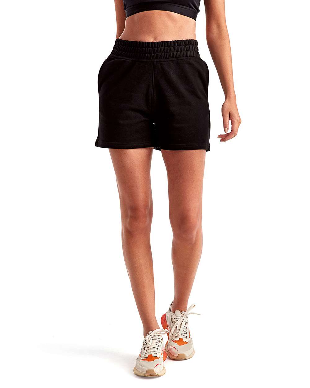Women’s High-Waist Jogger Shorts with Pockets