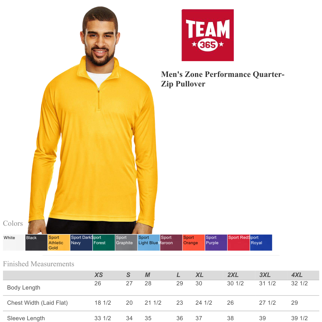 Men’s Athletic Lightweight Performance Quarter Zip