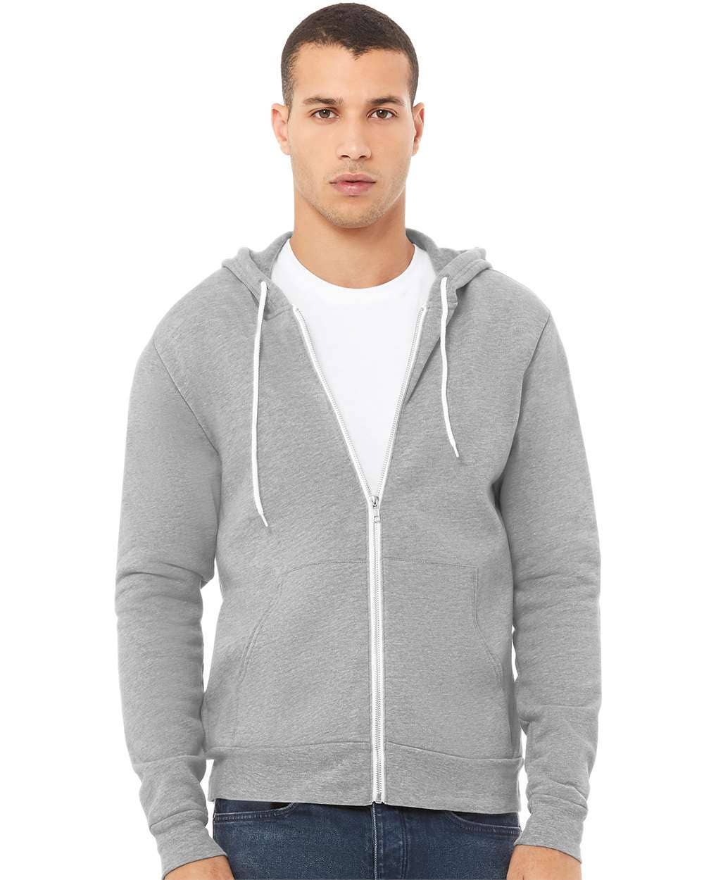 Unisex Sponge Fleece Full-Zip Hoodie | Comfort Soft Cotton
