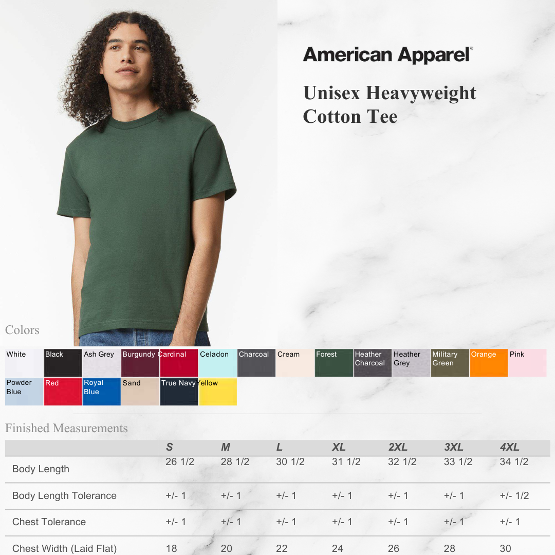 American Apparel Heavy Cotton Tee | Unisex Essential