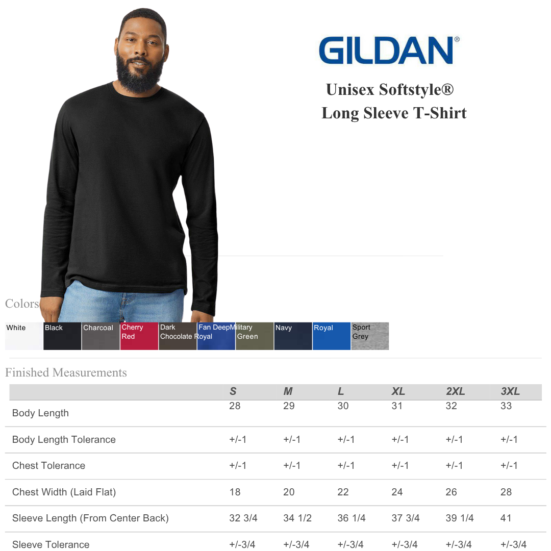 Unisex Softstyle Long Sleeve T-Shirt – Lightweight Comfort F