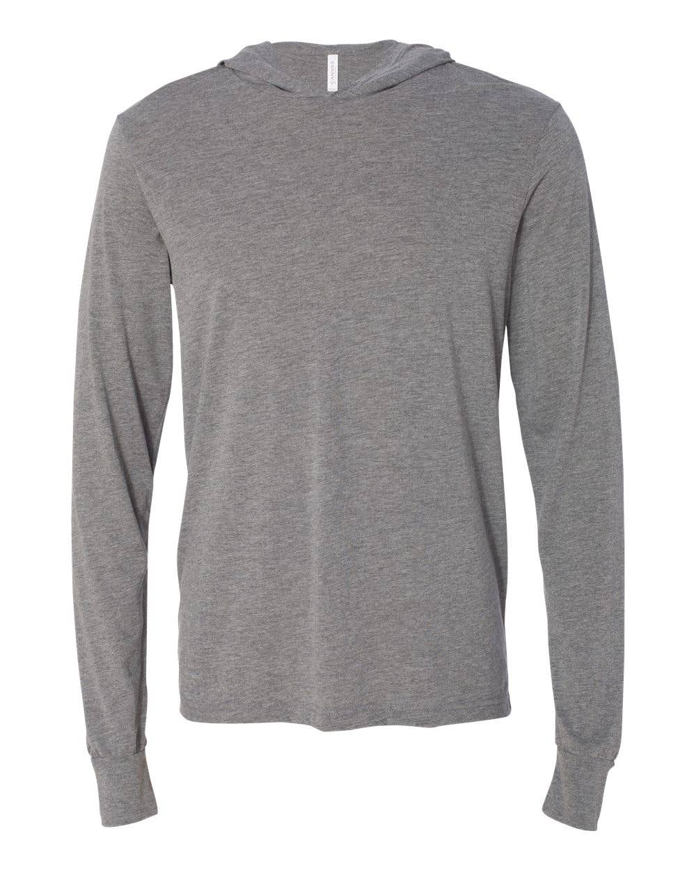 Unisex Jersey Hooded Long Sleeve Tee – Lightweight Comfort