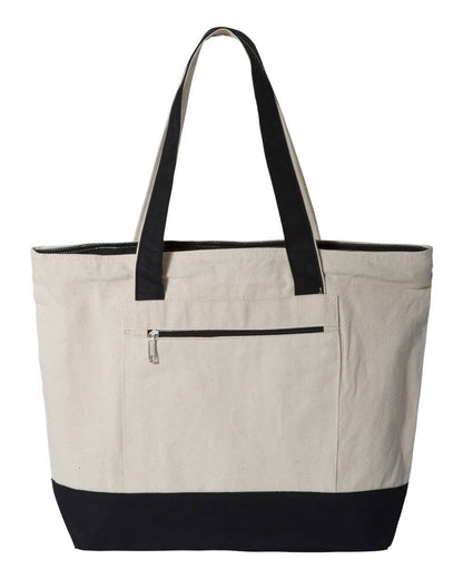 Large Zippered Canvas Tote Bag – Heavyweight Everyday Carry