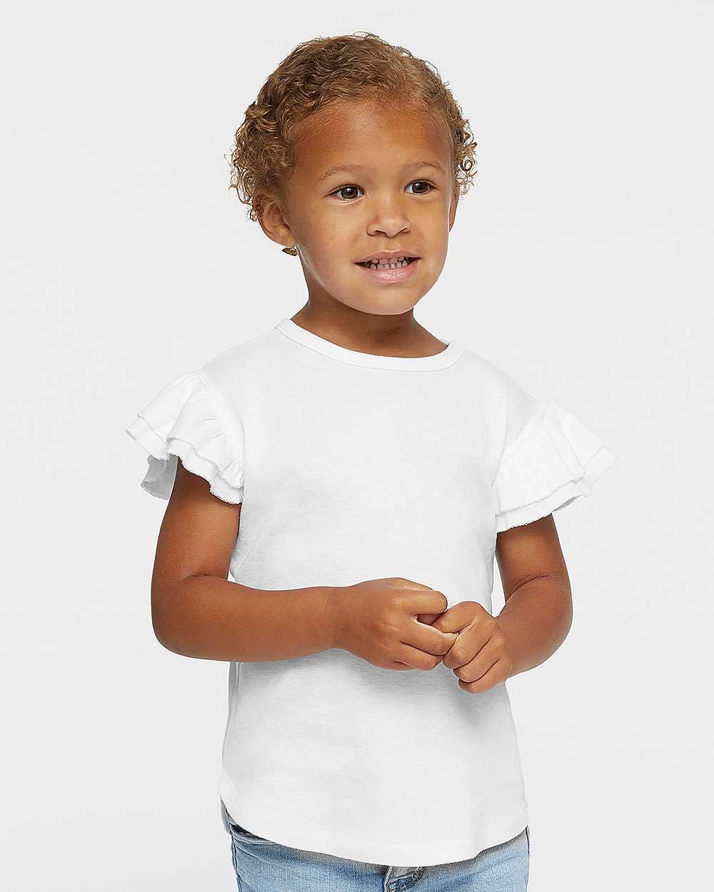 Toddler Cotton Flutter Sleeve Tee Lightweight Comfort
