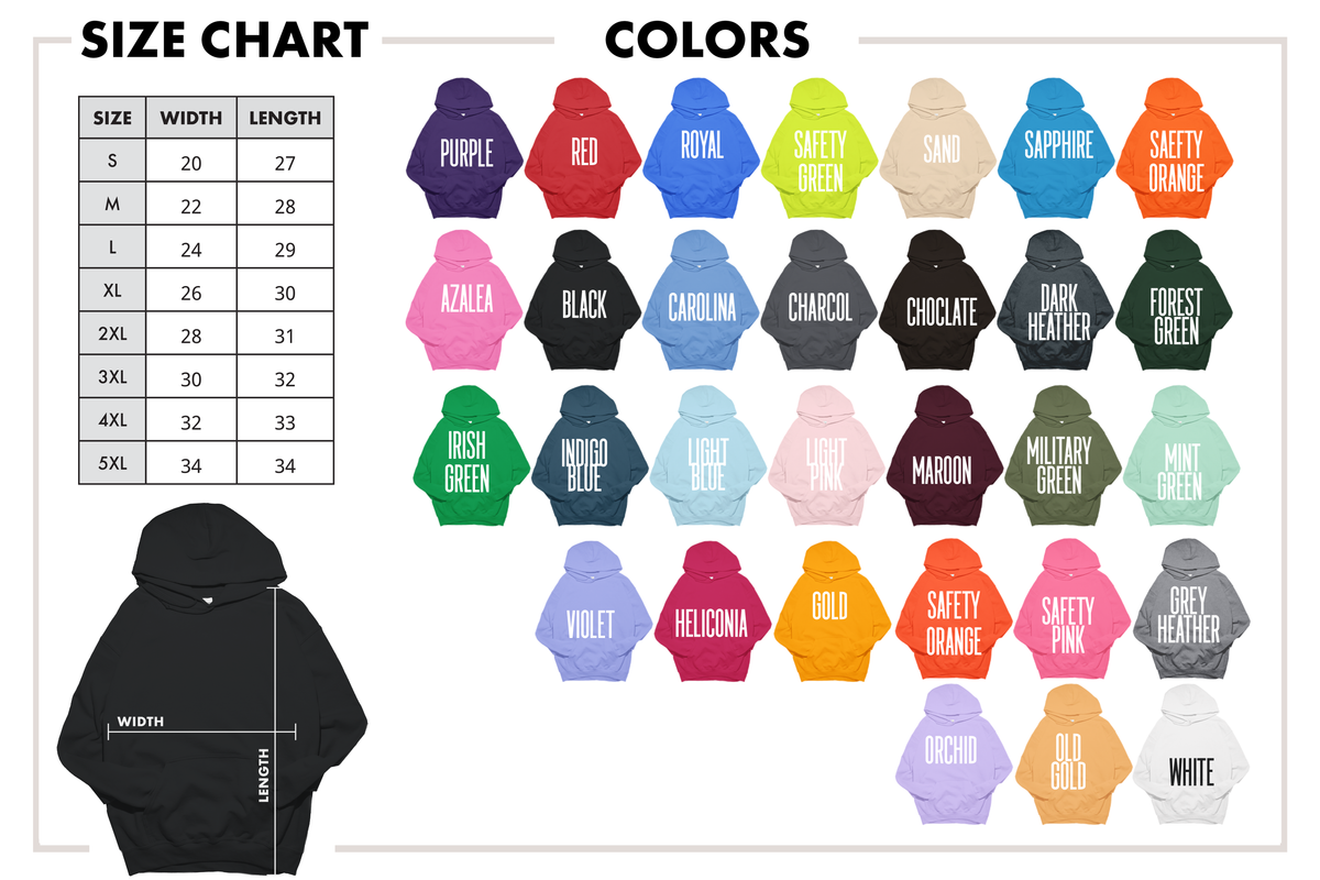 Gildan 18500 Hoodies | Heavy Blend Hooded Sweatshirt