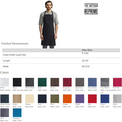 Recycled Cotton Blend Apron for Custom Logos & Uniforms