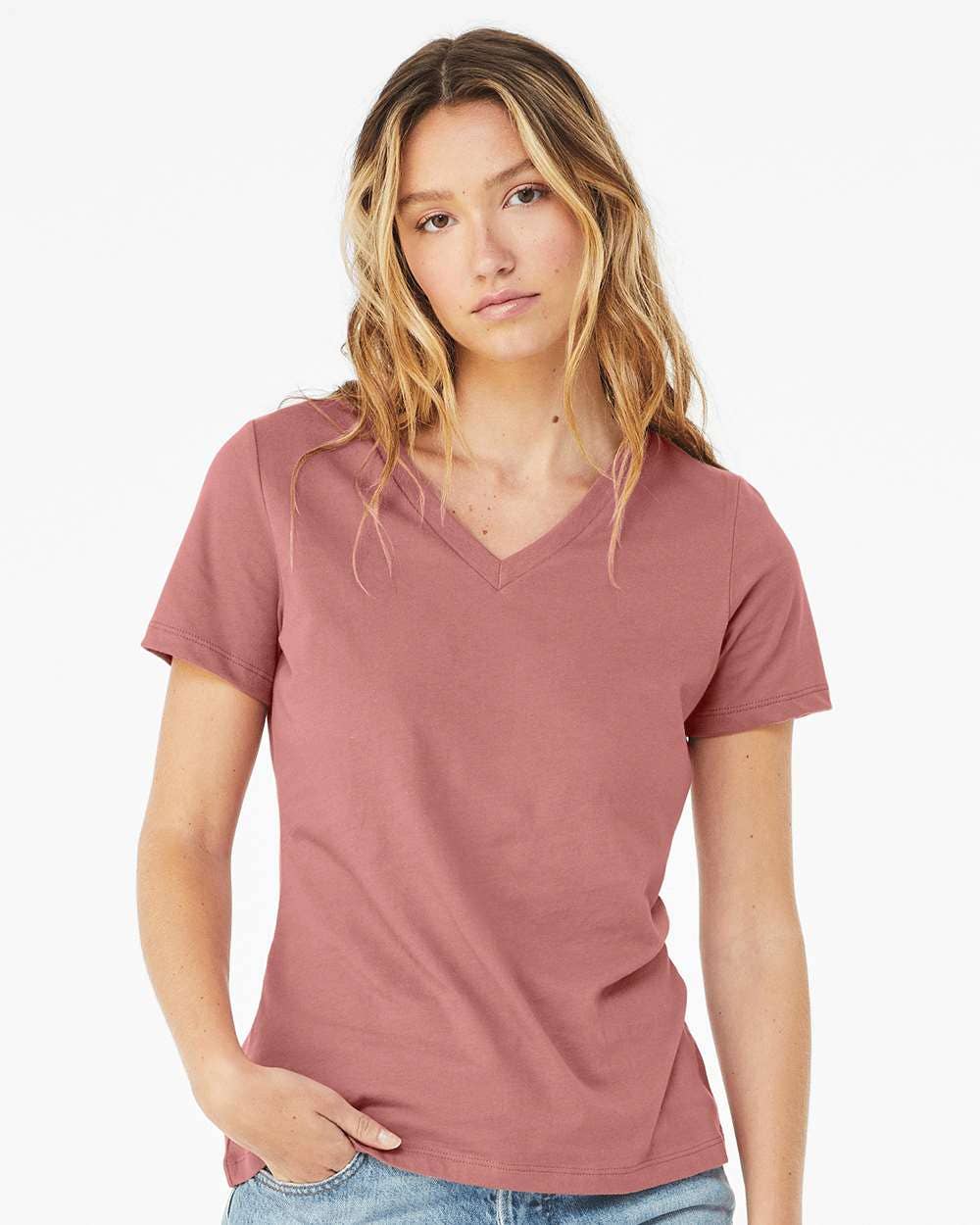 BELLA + CANVAS Women’s Relaxed V-Neck Tee – Lightweight Tee